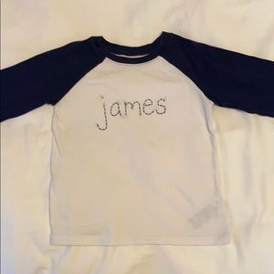 James hand embroidered baseball tee 4T